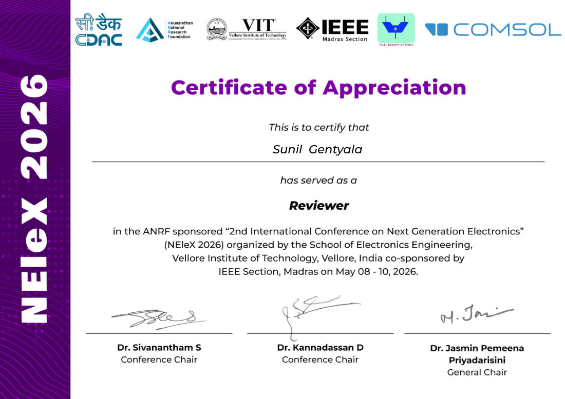 Certificate: Reviewer, NEleX 2026